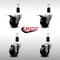 Service Caster 3'' SS Hard Rubber Swivel 1-3/8'' Expand Stem Caster Set 2 Total Lock Brakes, 4PK SCC-SSEXTTL20S314-HRS-2-S-2-138 - alternate 3